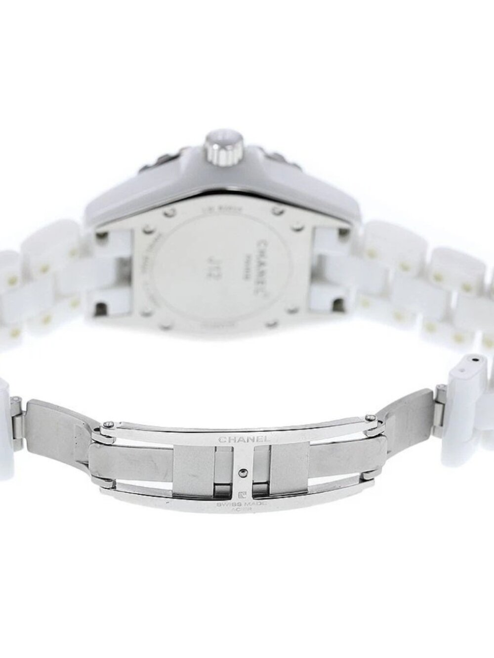 CHANEL J12 H0967 Diamond Bezel White Ceramic Date Quartz Ladies - Picture 4 of 7